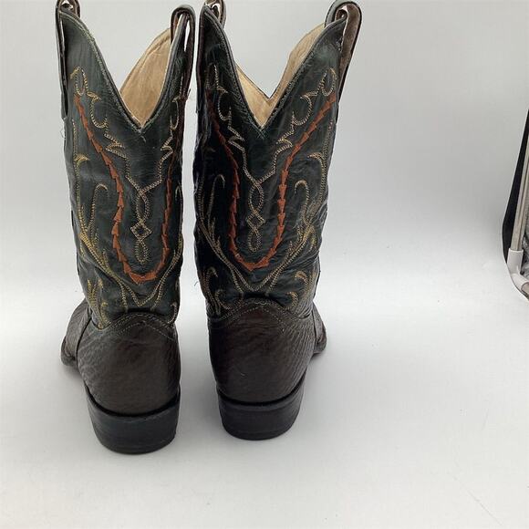 Vintage Western Cowboy Boots Brown Leather‎ Size 5.5 Unisex main image 13